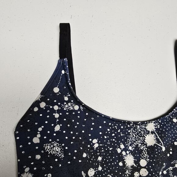 Onzie Flow Sports Bra S/M Womens Celestrial Print Strappy Back Black Yoga Gym - Picture 4 of 9